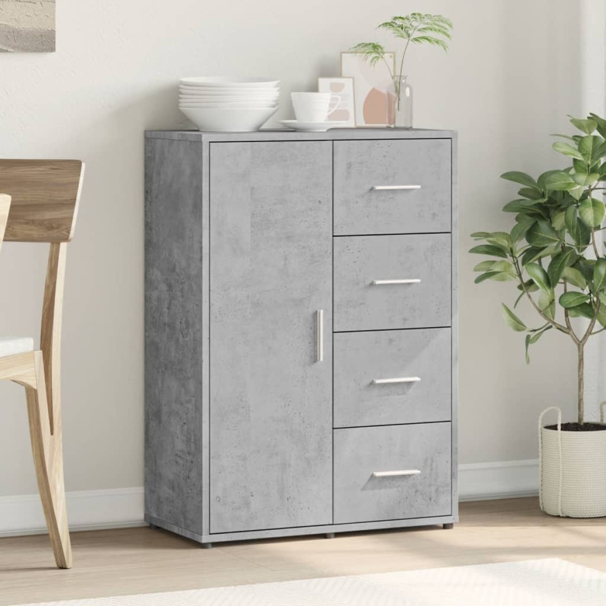 vidaXL Ντουλάπι Γκρι Σκυροδέματος 60x31x84 εκ. Επεξεργασμένο Ξύλο