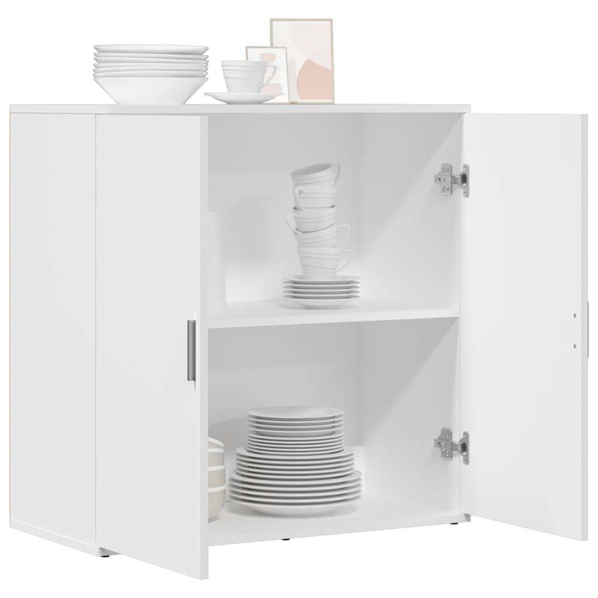 vidaXL Ραφιέρα Λευκή 79 x 38 x 80 εκ. από Επεξεργασμένο Ξύλο