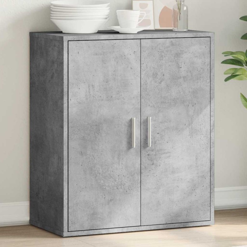 vidaXL Ντουλάπι Γκρι Σκυροδέματος 79x38x80 εκ. Επεξεργασμένο Ξύλο