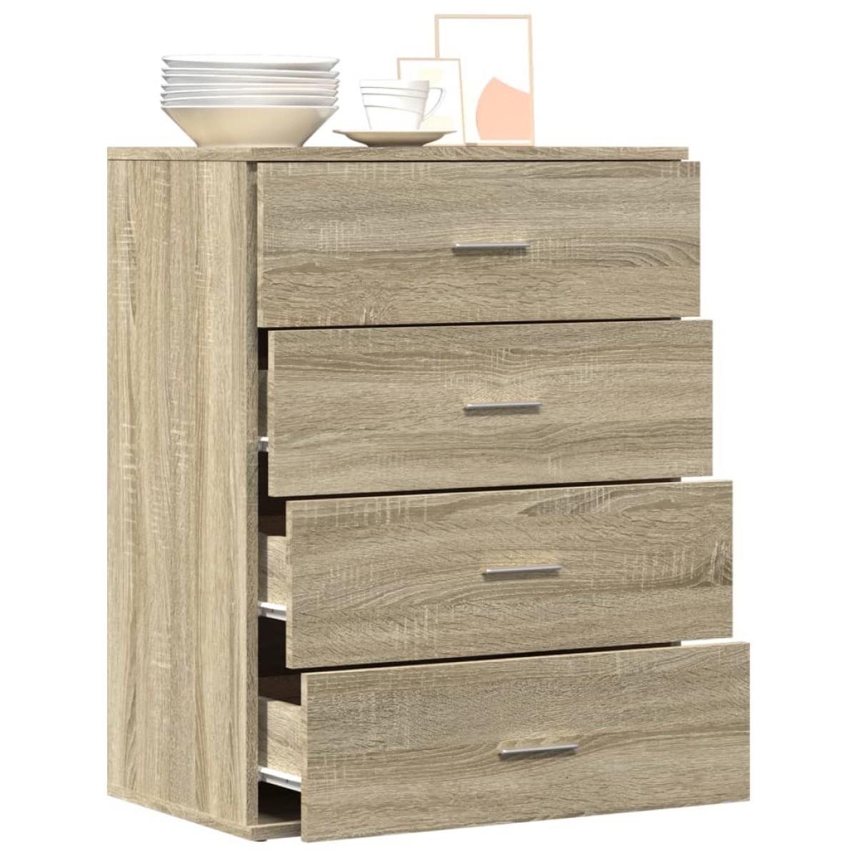 vidaXL Συρταριέρα Sonoma Δρυς 60x39x80 εκ. Επεξεργασμένο Ξύλο