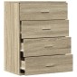 vidaXL Συρταριέρα Sonoma Δρυς 60x39x80 εκ. Επεξεργασμένο Ξύλο