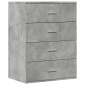vidaXL Ντουλάπι Γκρι Σκυροδέματος 60x39x80 εκ. Επεξεργασμένο Ξύλο