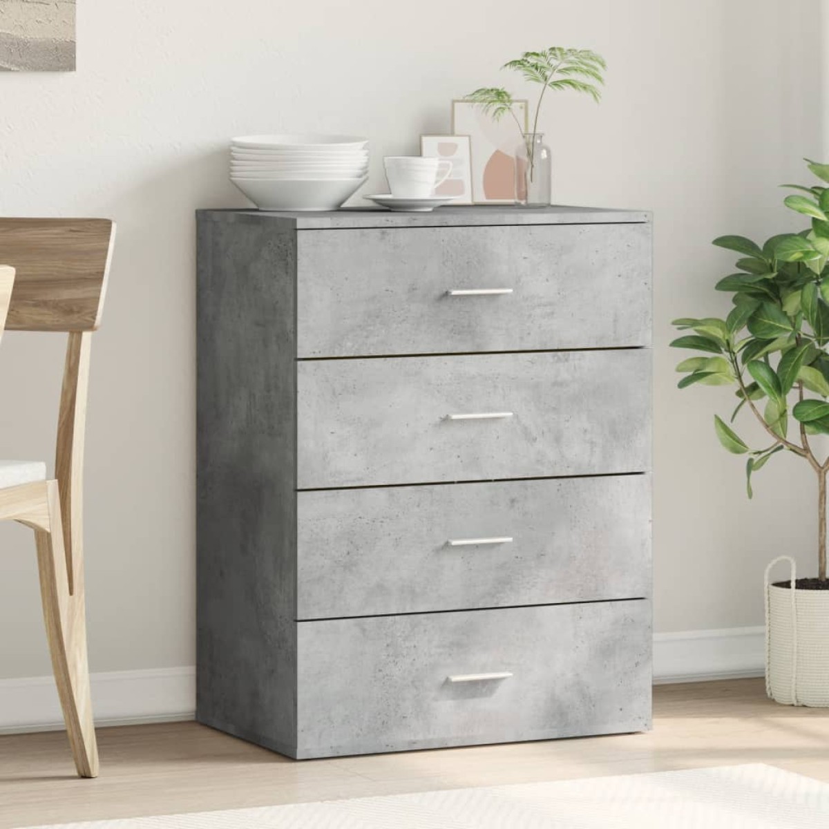 vidaXL Ντουλάπι Γκρι Σκυροδέματος 60x39x80 εκ. Επεξεργασμένο Ξύλο