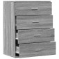 vidaXL Μπουφές Γκρι Sonoma 60x39x80 εκ. από Επεξεργασμένο Ξύλο