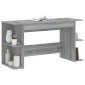 vidaXL Γραφείο Γκρι Sonoma 140 x 50 x 75 εκ. από Επεξεργασμένο Ξύλο