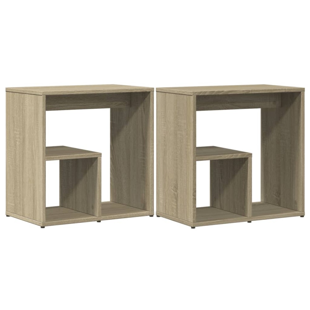 vidaXL Τραπέζια Βοηθητικά 2 τεμ Sonoma Δρυς 50x30x50 εκ. Επεξ. Ξύλο