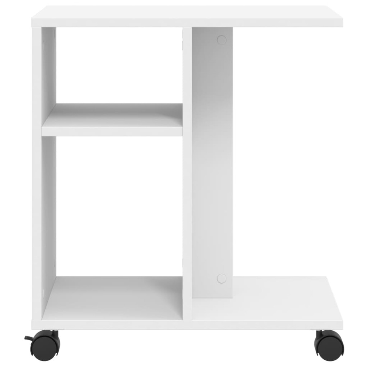 vidaXL Βοηθητικό Τραπέζι με Ρόδες Λευκό 50x30x55 εκ. Επεξεργ. Ξύλο