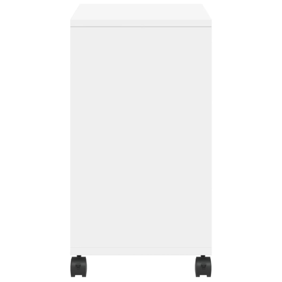 vidaXL Βοηθητικό Τραπέζι με Ρόδες Λευκό 50x30x55 εκ. Επεξεργ. Ξύλο