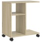vidaXL Βοηθητικό Τραπέζι με Ρόδες Sonoma Δρυς 50x30x55 εκ. Επεξ. Ξύλο