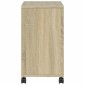 vidaXL Βοηθητικό Τραπέζι με Ρόδες Sonoma Δρυς 50x30x55 εκ. Επεξ. Ξύλο