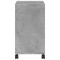 vidaXL Βοηθητικό Τραπέζι με Ρόδες Γκρι Σκυρ 50x30x55 εκ Επεξ. Ξύλο