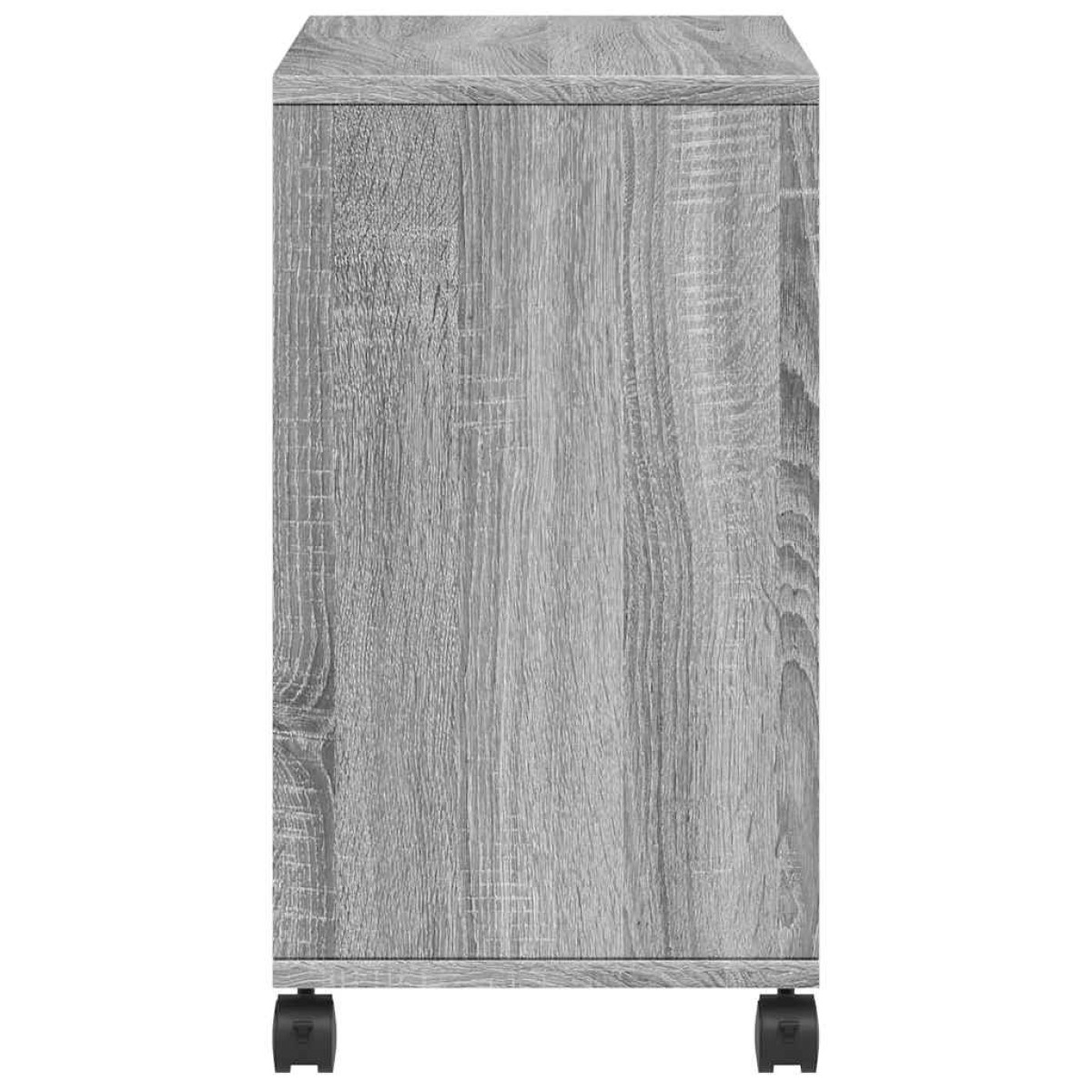 vidaXL Βοηθητικό Τραπέζι με Ρόδες Γκρι Sonoma 50x30x55 εκ Επεξ. Ξύλο