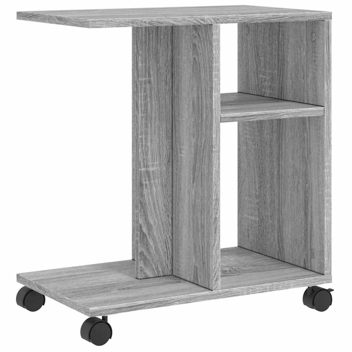 vidaXL Βοηθητικό Τραπέζι με Ρόδες Γκρι Sonoma 50x30x55 εκ Επεξ. Ξύλο