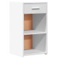 vidaXL Κομοδίνα 2 τεμ. Λευκά 35x34x65 εκ. από Επεξεργασμένο Ξύλο