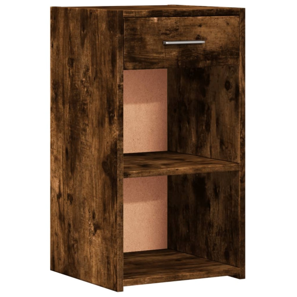 vidaXL Κομοδίνο Καπνιστή Δρυς 35x34x65 εκ. από Επεξεργασμένο Ξύλο