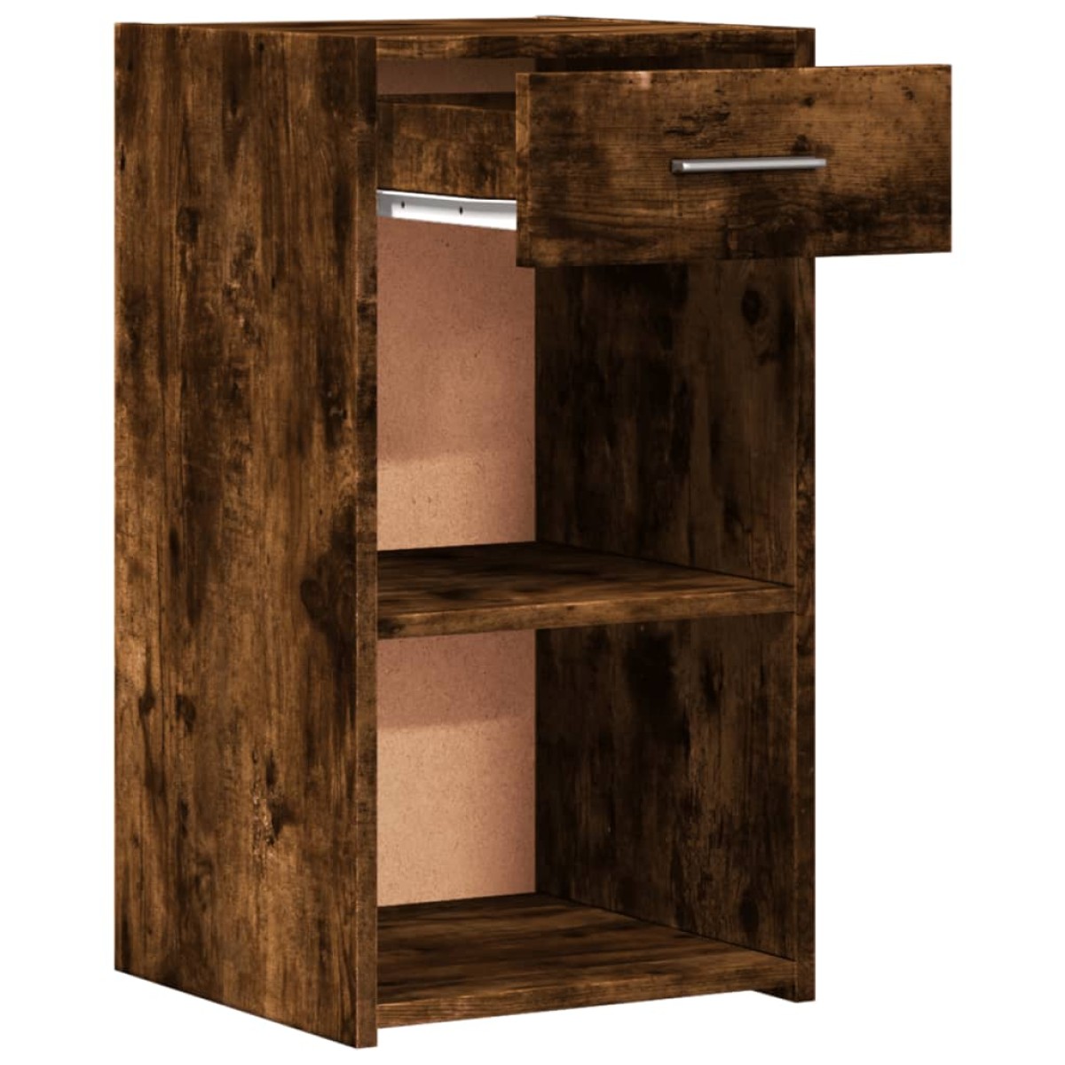 vidaXL Κομοδίνα 2 τεμ. Καπνιστή Δρυς 35x34x65 εκ. Επεξεργασμένο Ξύλο