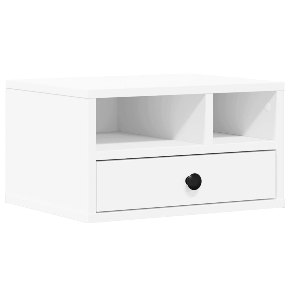 vidaXL Βάση Εκτυπωτή Λευκή 40x32x22,5 εκ. από Επεξεργασμένο Ξύλο