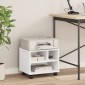 vidaXL Βάση Εκτυπωτή με Ρόδες Λευκή 41x32x34,5 εκ.