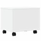 vidaXL Βάση Εκτυπωτή με Ρόδες Λευκή 41x32x34,5 εκ.