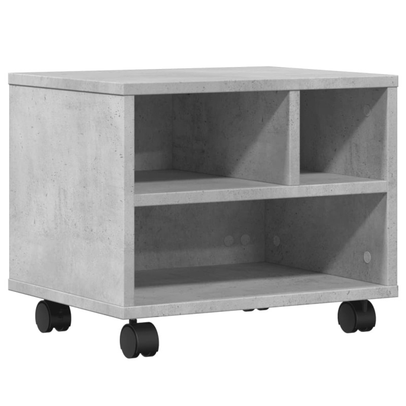 vidaXL Βάση Εκτυπωτή με Ρόδες Γκρι Σκυρ. 41x32x34,5 εκ.
