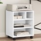 vidaXL Βάση Εκτυπωτή με Ρόδες Λευκή 41x32x48 εκ.
