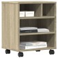 vidaXL Βάση Εκτυπωτή με Ρόδες Sonoma Δρυς 41 x 32 x 48 εκ.