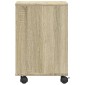 vidaXL Βάση Εκτυπωτή με Ρόδες Sonoma Δρυς 41 x 32 x 48 εκ.
