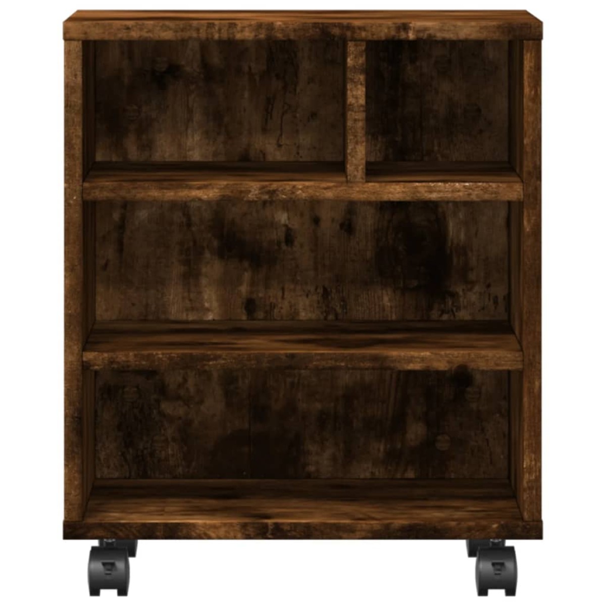 vidaXL Βάση Εκτυπωτή με Ρόδες Καπνιστή Δρυς 41 x 32 x 48 εκ.