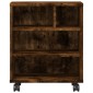 vidaXL Βάση Εκτυπωτή με Ρόδες Καπνιστή Δρυς 41 x 32 x 48 εκ.