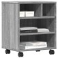 vidaXL Βάση Εκτυπωτή με Ρόδες Γκρι Sonoma 41 x 32 x 48 εκ.