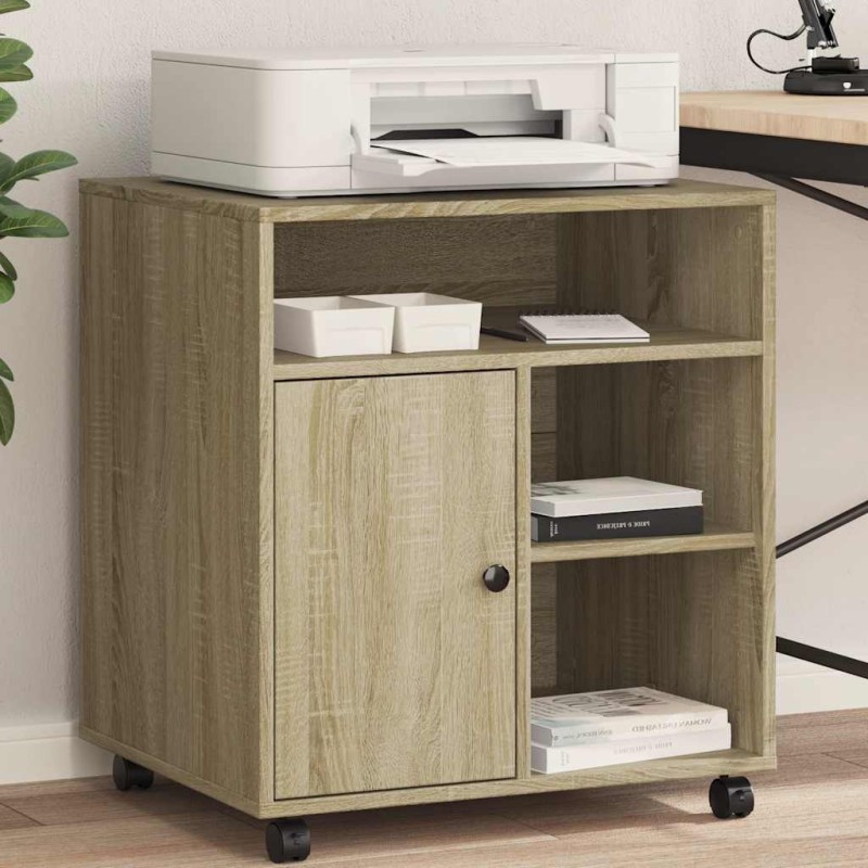 vidaXL Βάση Εκτυπωτή με Ρόδες Sonoma Δρυς 60x50x67 εκ.