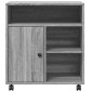 vidaXL Βάση Εκτυπωτή με Ρόδες Γκρι Sonoma 60x50x67 εκ.