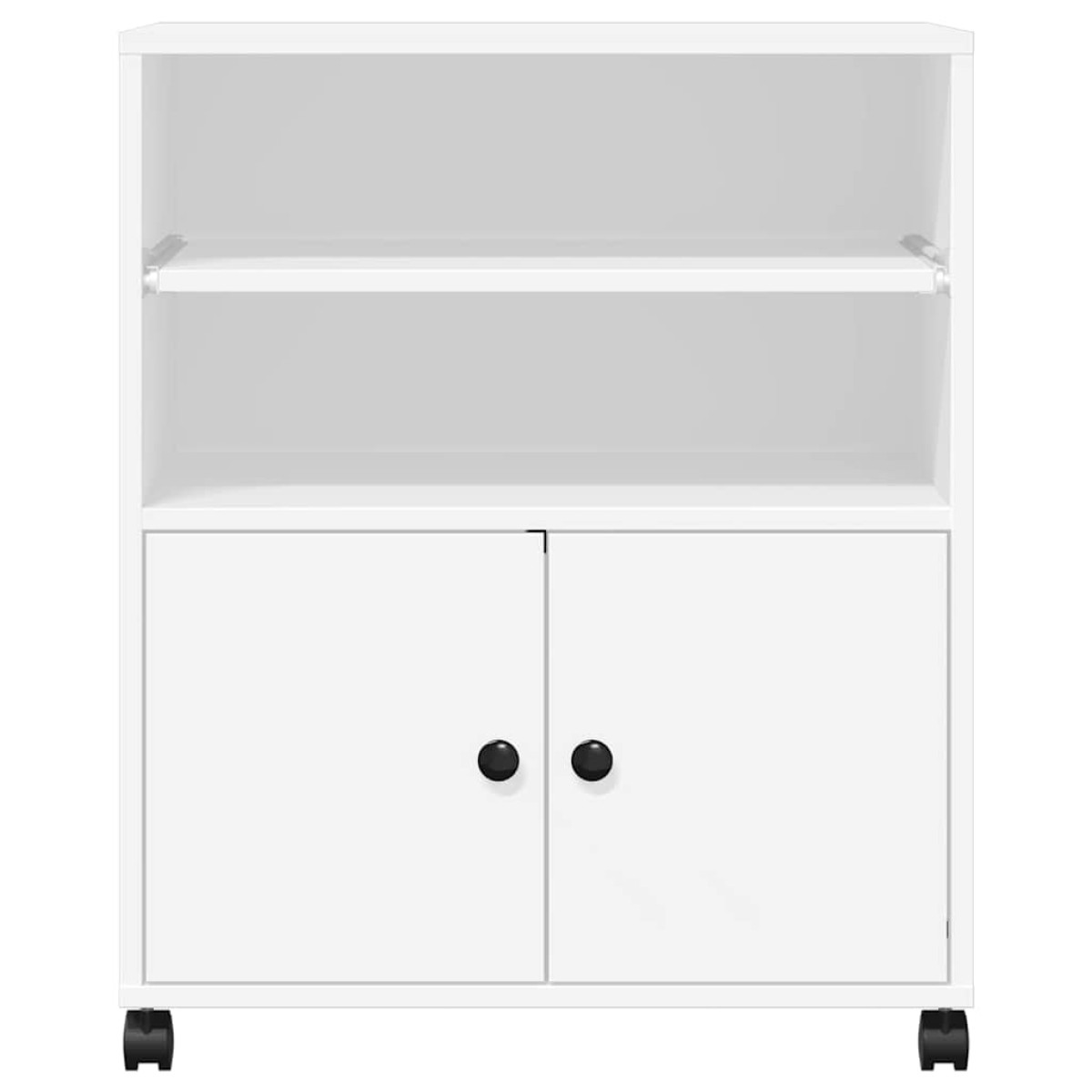 vidaXL Βάση Εκτυπωτή με Ρόδες Λευκή 60 x 48 x 74 εκ.