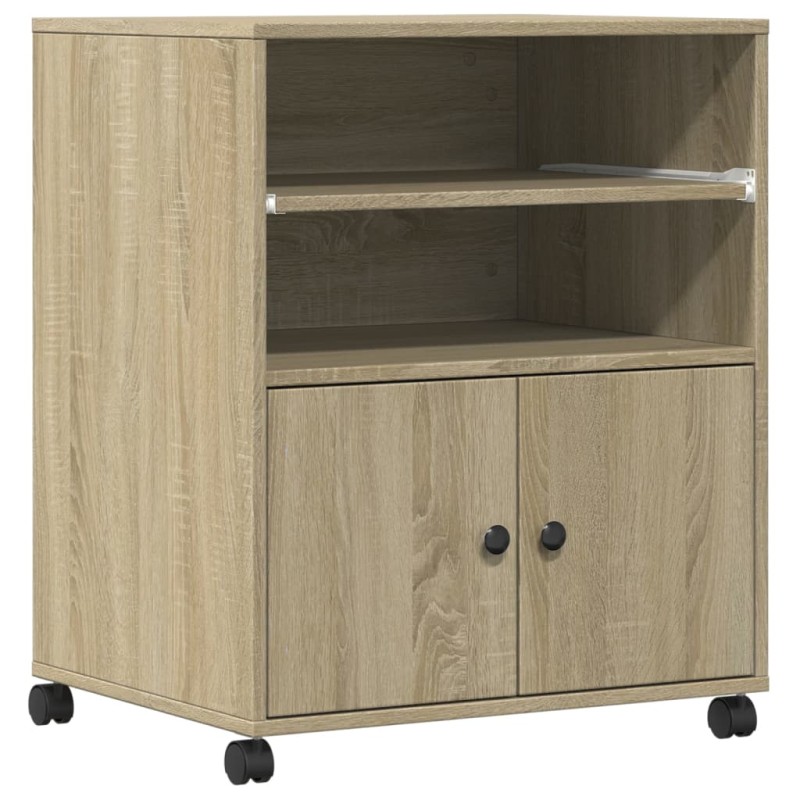vidaXL Βάση Εκτυπωτή με Ρόδες Sonoma Δρυς 60x48x74 εκ.