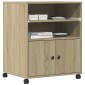 vidaXL Βάση Εκτυπωτή με Ρόδες Sonoma Δρυς 60x48x74 εκ.