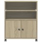 vidaXL Βάση Εκτυπωτή με Ρόδες Sonoma Δρυς 60x48x74 εκ.
