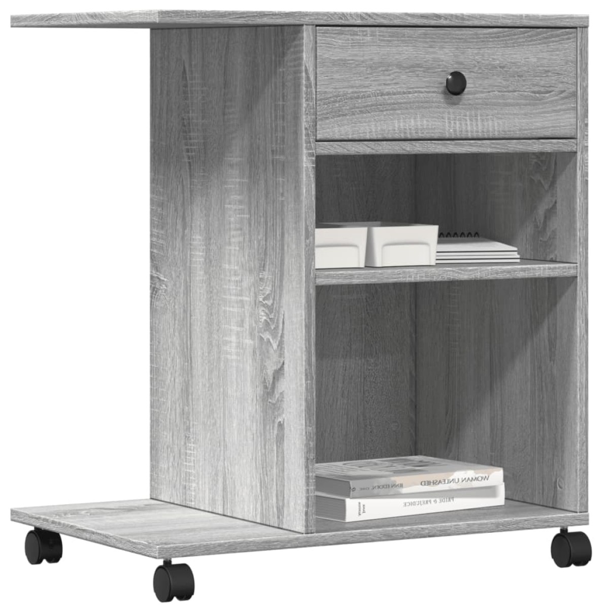vidaXL Βάση Εκτυπωτή με Ρόδες Γκρι Sonoma 60x40x68,5 εκ.