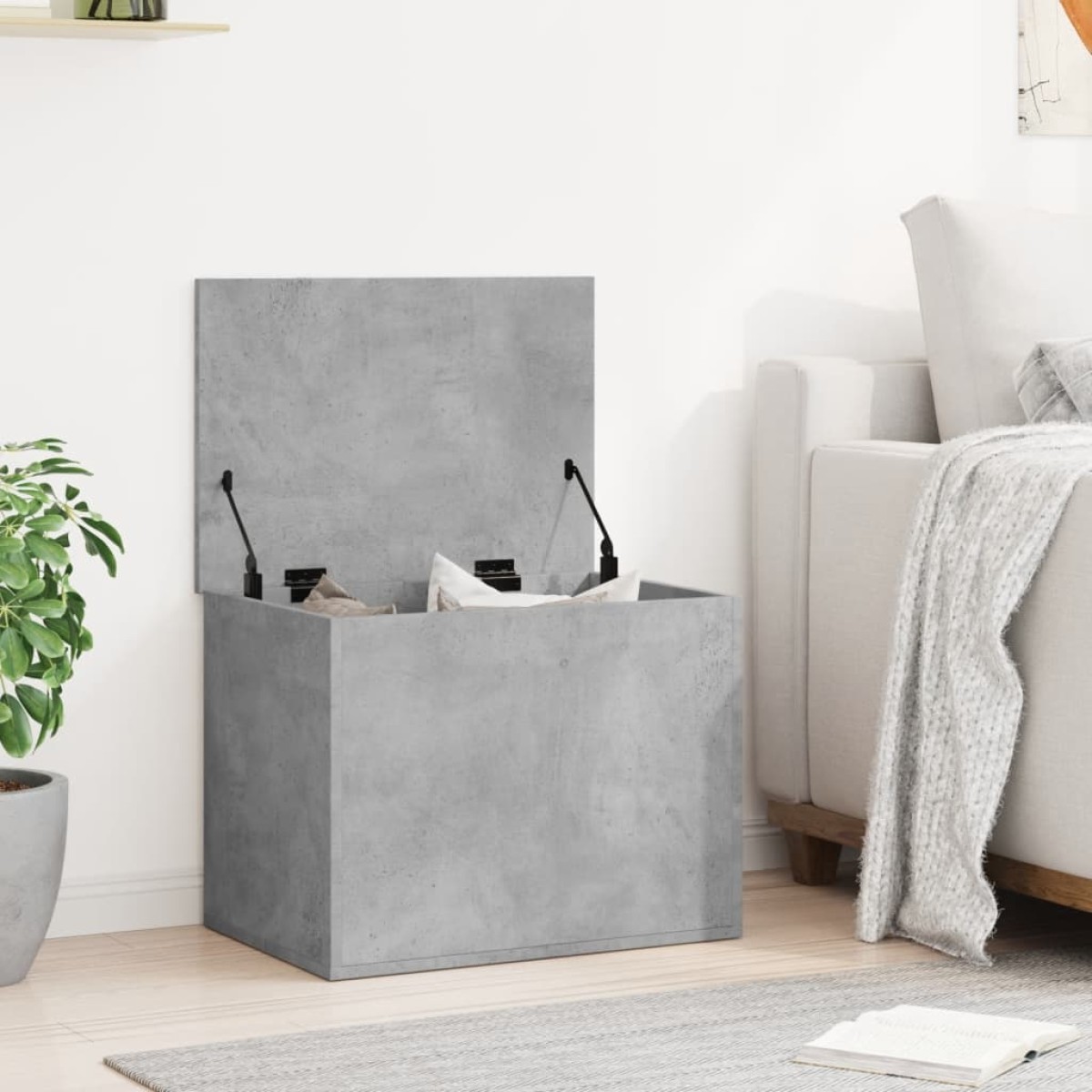 vidaXL Κουτί Αποθήκευσης Γκρι Σκυροδέματος 60x42x46 εκ. Επεξεργ. Ξύλο