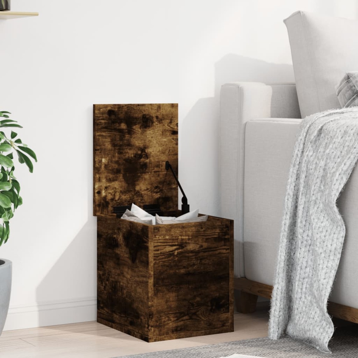 vidaXL Κουτί Αποθήκευσης Καπνιστή Δρυς 30x35x35 εκ. Επεξεργασμένο Ξύλο
