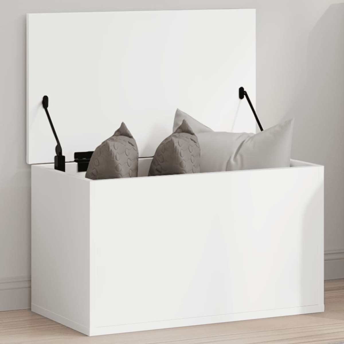 vidaXL Κουτί Αποθήκευσης Λευκό 60x35x35 εκ. από Επεξεργασμένο Ξύλο