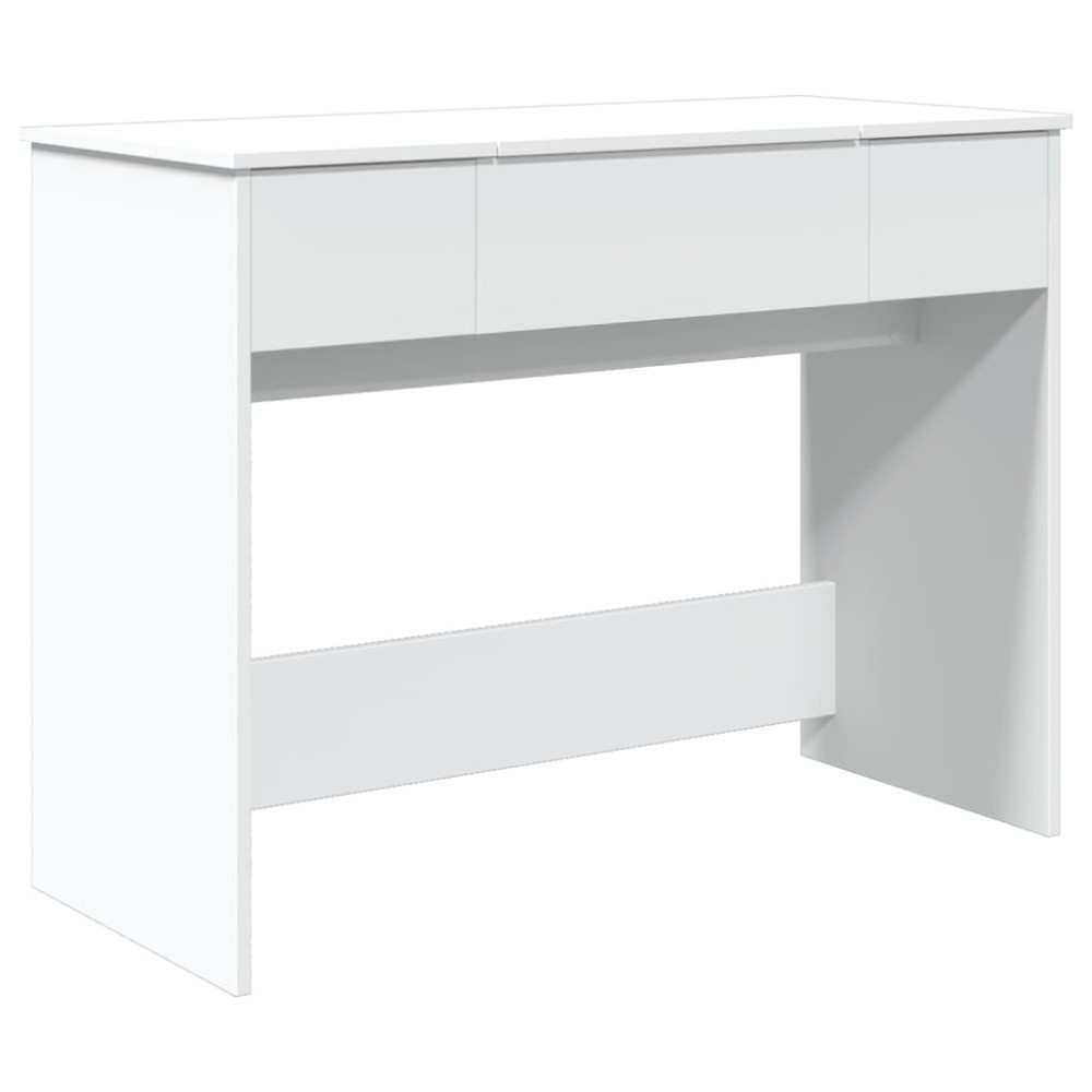 vidaXL Μπουντουάρ με Καθρέφτη Λευκό 100x45x76 εκ.