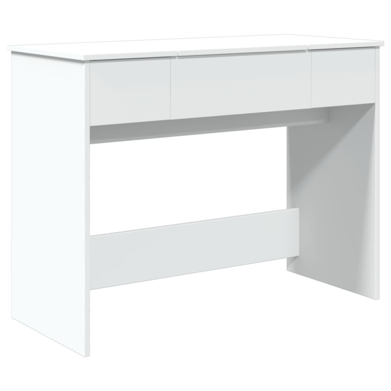 vidaXL Μπουντουάρ με Καθρέφτη Λευκό 100x45x76 εκ.