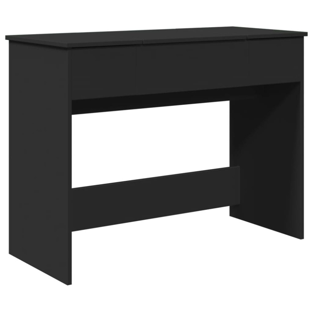 vidaXL Μπουντουάρ με Καθρέφτη Μαύρο 100x45x76 εκ.