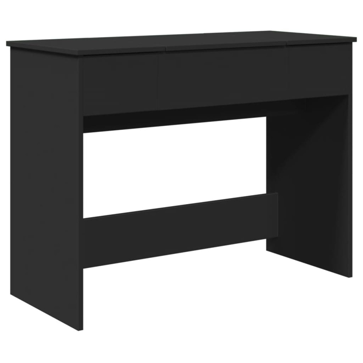 vidaXL Μπουντουάρ με Καθρέφτη Μαύρο 100x45x76 εκ.