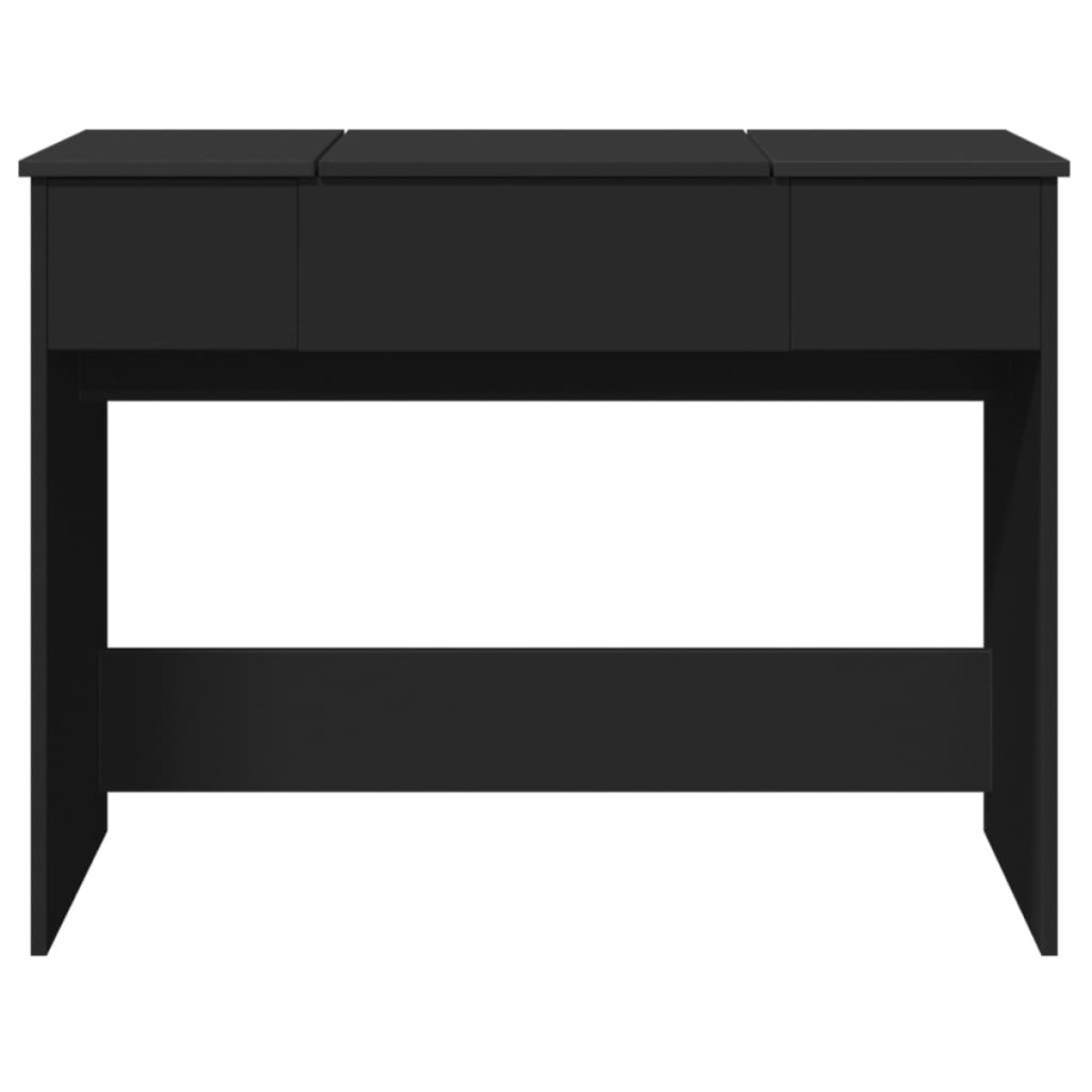 vidaXL Μπουντουάρ με Καθρέφτη Μαύρο 100x45x76 εκ.