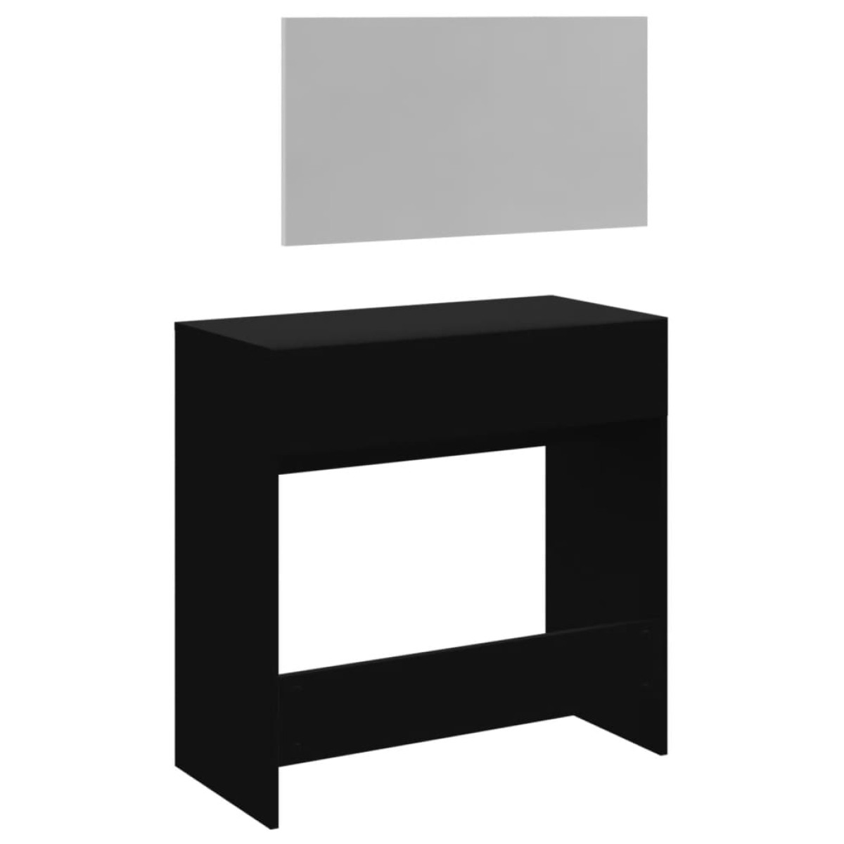 vidaXL Μπουντουάρ με Καθρέφτη Μαύρο 80 x 39 x 80 εκ.