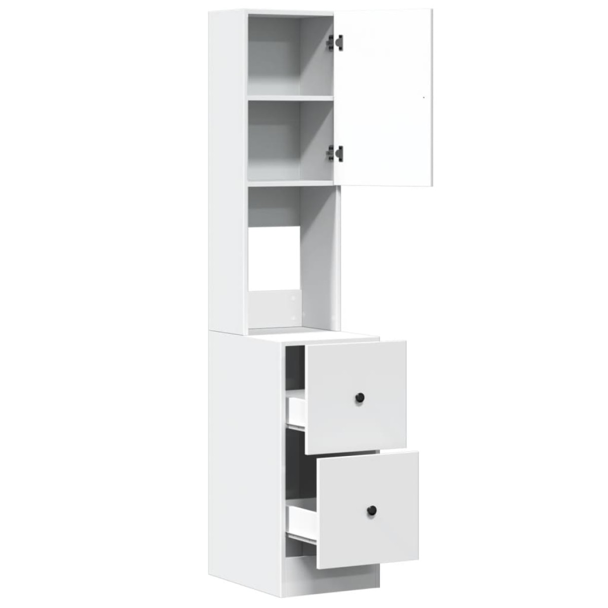 vidaXL Στήλη Κουζίνας Λευκή 35x50x180 εκ. από Επεξεργασμένο Ξύλο