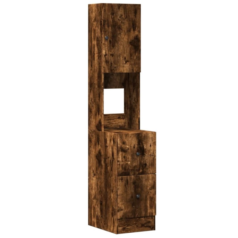 vidaXL Ντουλάπι Κουζίνας Καπνιστή Δρυς 35x50x180 εκ. Επεξεργ. Ξύλο