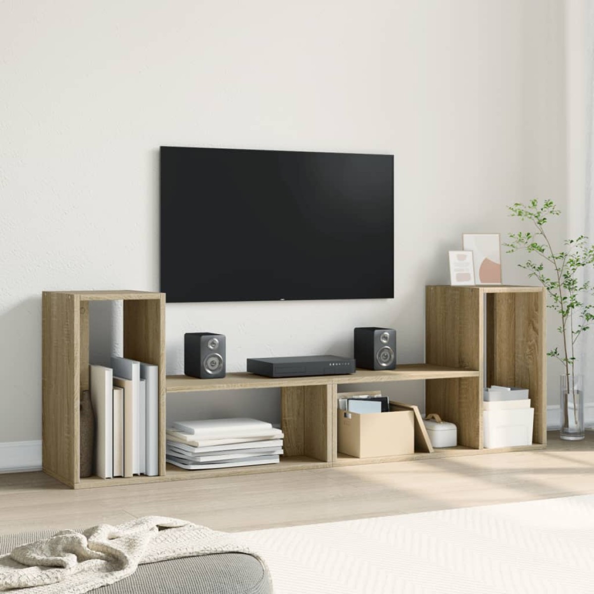 vidaXL Έπιπλα Τηλεόρασης 2 τεμ. Sonoma Δρυς 75x30x50 εκ. Επεξ. Ξύλο