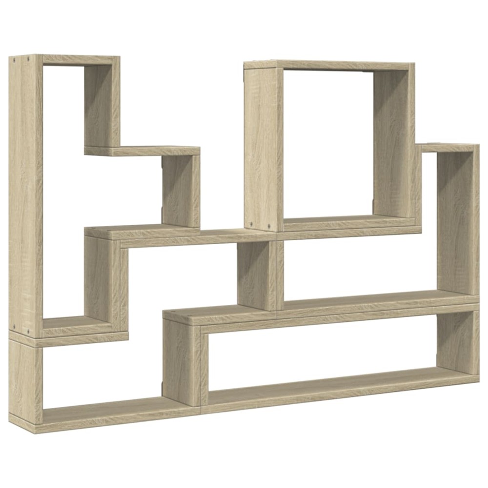 vidaXL Ραφιέρα Τοίχου Sonoma Δρυς 96x12x64 εκ. από Επεξεργασμένο Ξύλο